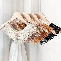 Fashion Accessory Floral Lace Fake Collar Shawl Design Ruffled Trim Detachable Collar Lace Detail False Collar Casual Wear