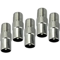 5PCS STB Quick Plug RF Coax F Female To TV Male IEC Antenna Coaxial Connector F Connector TV Coaxial Plug