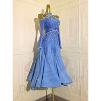 Latin Dance Adult and Children's Dress AB Diamond High end Customized Ocean Star Dress Tango Women's Professional Clothing