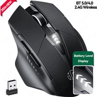 Bluetooth Compatible Mouse Rechargeable 2.4G INPHIC PM6 Wireless Mouse Office Mute Support PC Laptop Tablet Smartphone Universal