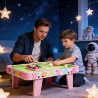 Kids Pool Table Educational Folding Interactive Games Miniature Pool Table With Ball Sticks For Adults Family Home Indoor