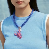 Vintage Personality Animals Necklaces for Women Vintage Beaded Lobster Pendant Necklace Jewelry Neck Accessories