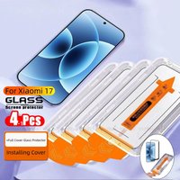 1-4pcs For Xiaomi 17 Glass Xiaomi Mi 17 Tempered Glass Protective Full Cover Glue 9H HD Dust Free For Screen Protector Xiaomi 17