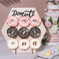 Donut mur détient Stand doux panier rustique mariage Table Decor Donut fête d'anniversaire Candy Bar bébé douche Donut fête