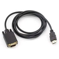 HDMI to VGA Cable For PC Desktop Laptop Computer Monitor Projector HDTV Raspberry Pi Roku Male to Male 1.8m Black
