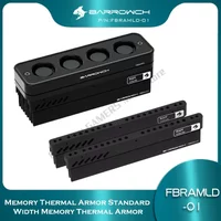 Barrowch PC DDR5 RAM Heatsink Radiator Aluminum Video Memory Cooler with Silicone Heat Conducting Pads Water Cooler FBRAMLD-01