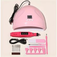 LINMANDA Manicure Set USB Electric Nail Drill Polish File Kit With LED Lamp Handheld Pen Sander Polishing Block Manicure Tools