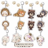 New Zoo Series Anime Bungou Stray Dogs Acrylic Stand Osamu Dazai Pendant Accessories Car Decor keychain Products Gifts