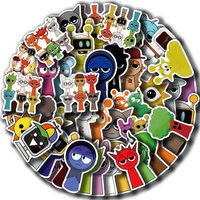 50Pcs Game Incredibox Sprunki Stickers Music Sprunki DIY Stickers Scrapbooking Phone Luggage Skateboard Waterproof Decals
