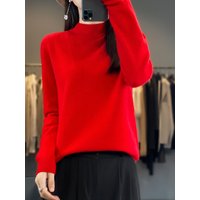 New Women's 100% Merino Wool Sweater Spring Autumn Winter Female Knitwear Lady Pullover Cozy Blouse Long Sleeve Clothing Tops
