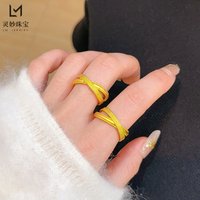 9999 24K pure gold ring, adjustable gold ring, fashionable and simple women's gold ring, birthday gift gold jewelry