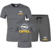 2025 OPEL Men's New Summer Luxury Set Men's Short Sleeve Set Fitness Fashion Casual Shorts Sports Set