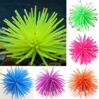 Artificial Aquatic Plant Soft Sea Urchin Coral for Aquarium Fish Tank Ornament Decoration for Ornamental Fish Landscape