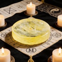 1PC Natural Citrine Crystal Bowl | Hand-Polished Healing Stone | Reiki Meditation Decor, Home Kitchen Feng Shui Wealth Gift