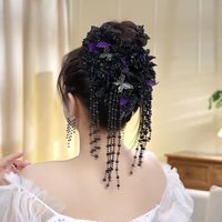 Women's Cute Hair Clip Autumn Winter Tassel Flower Butterfly Shark Clip Elegant Hair Claw Female Lady New Headwear Accessories