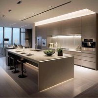 Contemporary Island Kitchen Design Projects Custom Kitchen Modular Cabinets Modern Design Melamine Cabinets