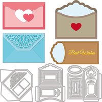 2025 New Arrival Valentine's Day Heart Envelope Metal Cutting Dies for DIY Scrapbook Knife Mould Blade Punch Stencil Card Making