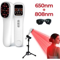 650nm+808nm Handheld Face Body Red Light Infrared Beauty Device Skin Rejuvenation Muscle Joint Body Fatigue Relief Health Care