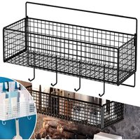 1Pcs Suspension Type Bathroom Storage Grid Shelf Wall Mount Kitchen Bathroom Accessories Bathroom Organizer