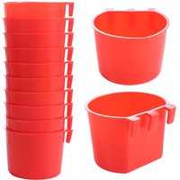 20pcs Hanging Chickens Rabbit Feeders Plastic Feeders Poultry Coop Feeder Water Drinker With Hook Feeder Cage Cups Watering