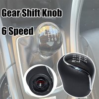 6 Speed Manual Gear Shift Knob For Ford C-MAX Transit Tourneo Custom Connect Leather Shifter Lever Arm Headball Car Accessories