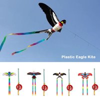 30 Meter Plastic Eagle Kite Dynamic Cartoon Flying Bird Kites DIY Toy Miniature Fishing Rod Large Eagle Kites