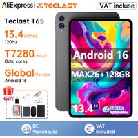 Teclast T65 Tablet 13,4 Zoll 2K 120Hz Display Unisoc T7280 Octa-Core Max. 20+6GB RAM 128GB ROM 8000mAh Android 16 Tablets Dual-SIM 4G LTE Bluetooth 5.