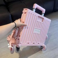 Ultra Lightweight Foldable Shopping Cart with Cover Portable Multi-Functional Camping Vegetable Buying Pulling Cart