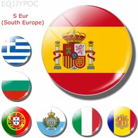 Spain National Flag 30MM Fridge Magnets Southern Europe Portugal Italy Bulgaria Malta Andorra Macedonia Croatia Slovenia Croatia