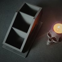 “Gothic Cosmetics Storage Cabinet: Dark and Elegant Design, Mysterious and Practical Beauty Storage Space”