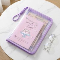 Student A4 File Bag Transparent Zipper Large Capacity Document Holder School Office Storage Organizer