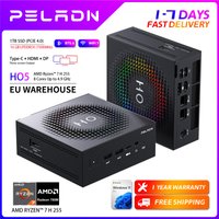 PELADN Gaming Mini PC HO5 AMD Ryzen 7 H 255 (8 Cores,up to 4.9Ghz), 16GB LPDDR5X 1TB PCIe 4.0 SSD Dual 2.5G LAN USB4 20Gbps Type-C/DP/HD Mini Desktop Computer WiFi7 4K/60Hz Triple-Display USB3.2/BT5.4