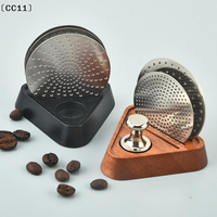 51/53/58MM Portafilter Espresso Universal Filter Storage Rack Coffee Puck Screen Stand Reusable Wooden Coffee Filter Stand〔CC11〕
