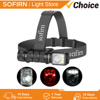 Sofirn HS42 Headlamp SST40 18650 USB C Rechargeable Torch 2100lm 6 LEDs with Red Light Spotlight Floodlight with Magnet Tail