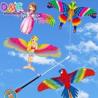 Kite 1Set Children Kite Toy Cartoon Butterfly Swallows Eagle Kite With Handle Kids Flying Kite Outdoor Toys 35cm/50cm