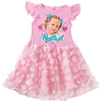 Dance Like Nastya Show 2-16 Years Clothes Baby Girls Sleeveless Casual Dresses with Small Bag Kids Cartoon Wedding Party Princes