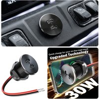 NEW 60W RV USB Outlet All-Aluminum Dual PD Type-C Ports 12V/24V Recessed Mount USB Charge Socket for Car Camper Boat Golf Cart