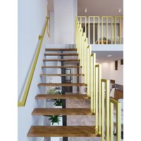 Nordic Minimalist Fences Staircase Handrails Gold/Black/White Iron Guardrails Railings Household Villas Lofts Indoor Decorative