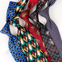 2024 New 9CM Width Fat Neckties Cartoon Floral Printed Neck Ties For Adult Casual Handmade Tie Suit Collar Accessories Cravate