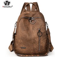Fashion Daypack High Quality Pu Leather Backpack Women Bagpack Ladies Shoulder Bag Designer Large Capacity School Bag for Girls