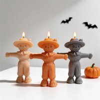 Halloween Scarecrow Silicone Mold Clown Horror Soy Wax Candle Mold Pumpkin Resin Plaster Mould for Haunted House Prop Decor
