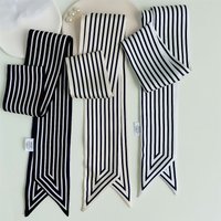 2025 New Women Scarf Luxury Brand Silk Scarf Fashion Headband Foulard Striped Skinny Hair Bag Scarves Design Neckerchief