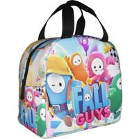 Fall Guys Battle Royale Portable Lunch Box Women Leakproof Video Game Cooler Thermal Food Insulated Lunch Bag School