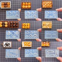 24Patterns Macaron Biscuit Bread Donuts 3D Acrylic Nail Mold Palace Nail Art Decorations DIY Design Silicone Nail Art