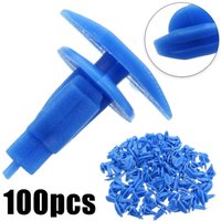 100PCS Weatherstrip Retainer Clips Door Weather Strip Retainer For Altima Car Blue Nylon Exterior Car Clip Accessories