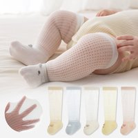 Infant Socks Summer Thin Breathable Mesh Cute Cartoon Anti-Mosquito Long Tube Stockings for Newborn Baby Toddlers 0-3 Years