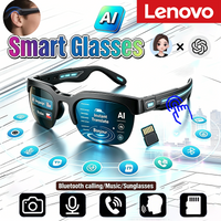 Lenovo HOT BT Audio Bone-Conduction Smart Glasses 150+ Language Real-Time Translation Music Glasses for Men Women Sports Running