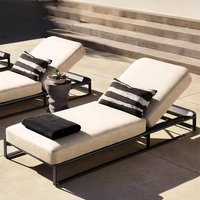 Factory Direct Outdoor Aluminum Sun Lounger Comfortable Beach Furniture Sofa Bed for Sunlight Relaxation