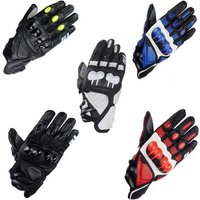 AliExpress NONE Cycling Racing Gloves Motocross Motorcycle Cycling Short Gloves Black/Red Leather Motorbike Bicycle Gloves