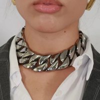 Stainless Steel 18K Necklace Jewelry Chunky Gold Cuban Link Chain Choker Jewelry for MEN